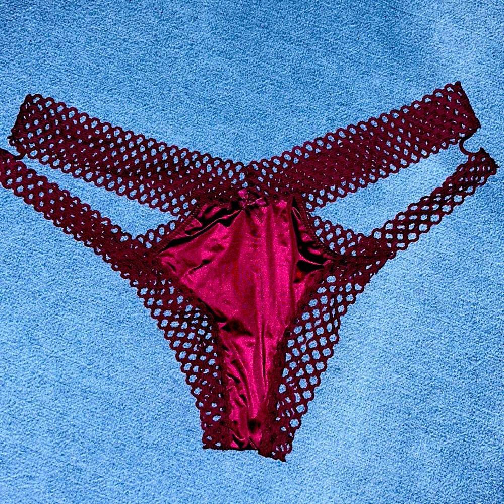 VS Victoria Secret Burgandy (NWT) Backless Panty - Sz X-Large